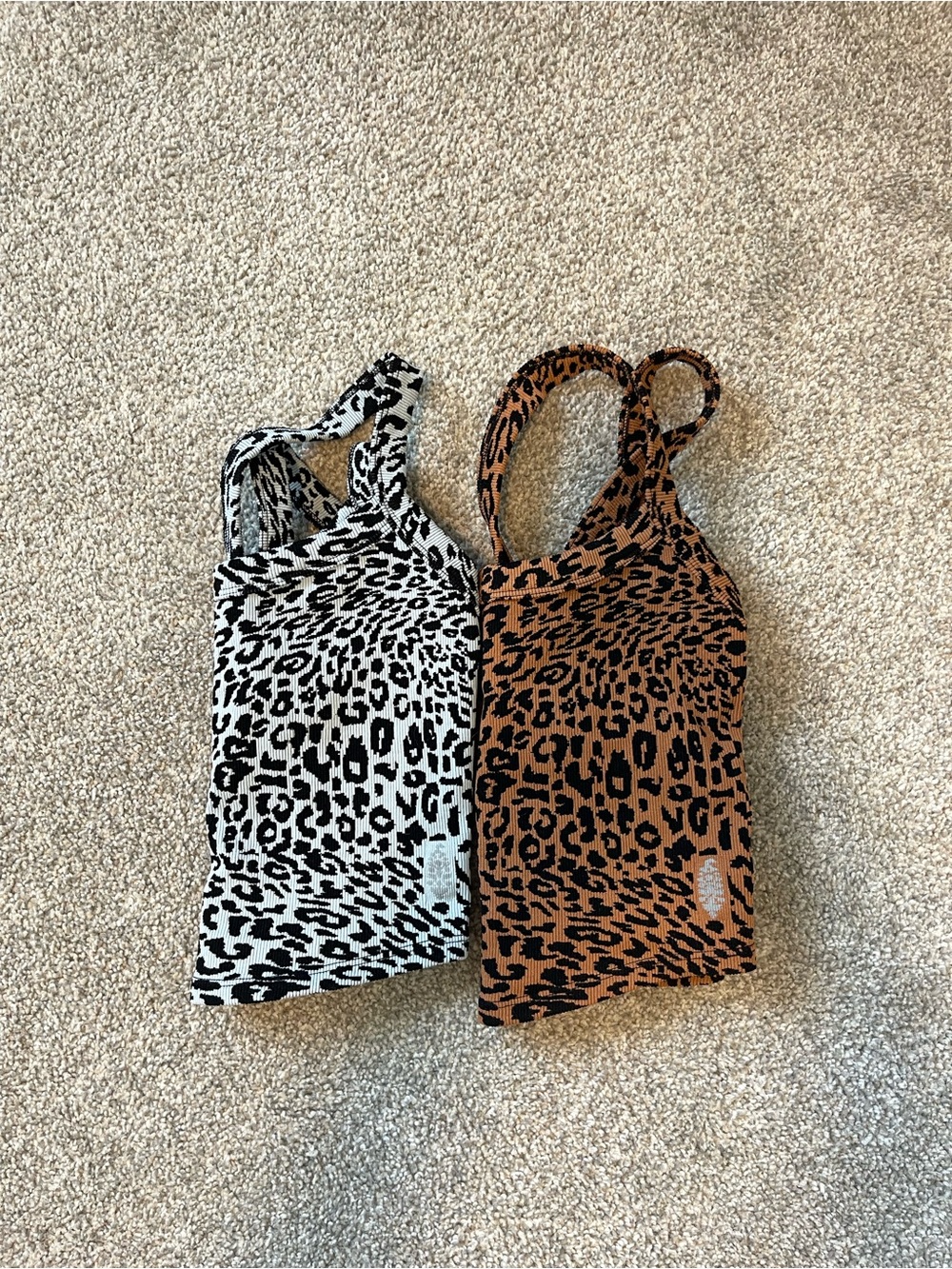 Free People Movement Leopard Print Tank Tops